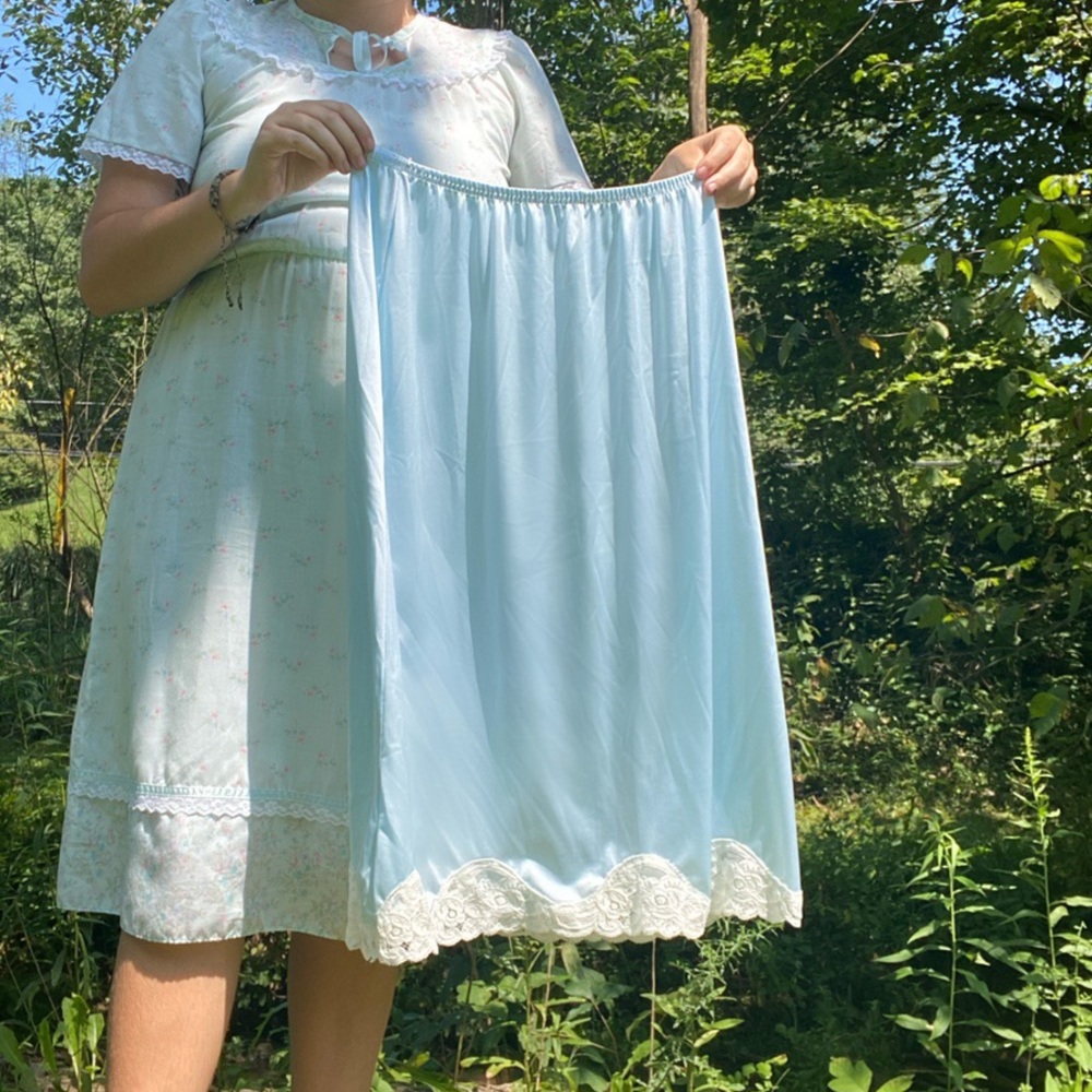 Blue Skirt Slip
